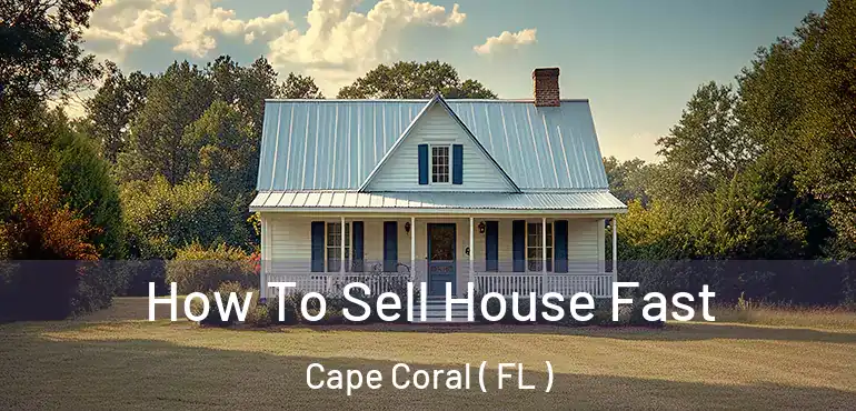  How To Sell House Fast Cape Coral ( FL )